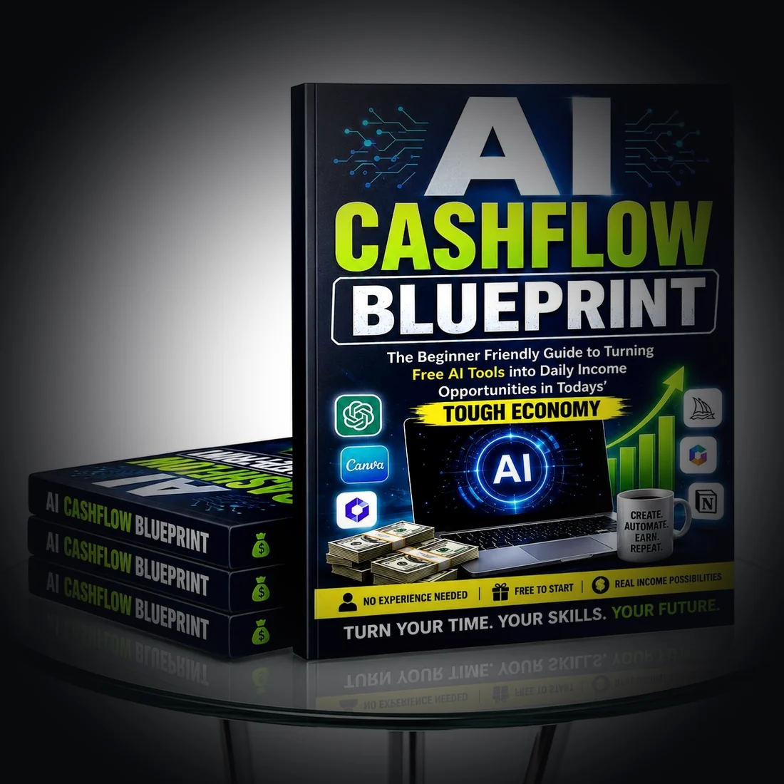 cover of AI Cashflow Blueprint by Dr. Michael Kekong